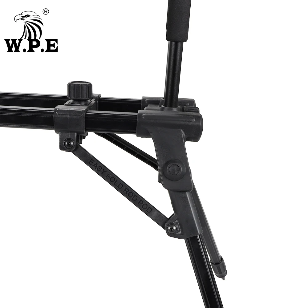 W.P.E Carp Fishing Rod Pod Stand Holder Folding Stand Bracket Fishing Pole Holder Adjustable Retractable Fishing Accessories