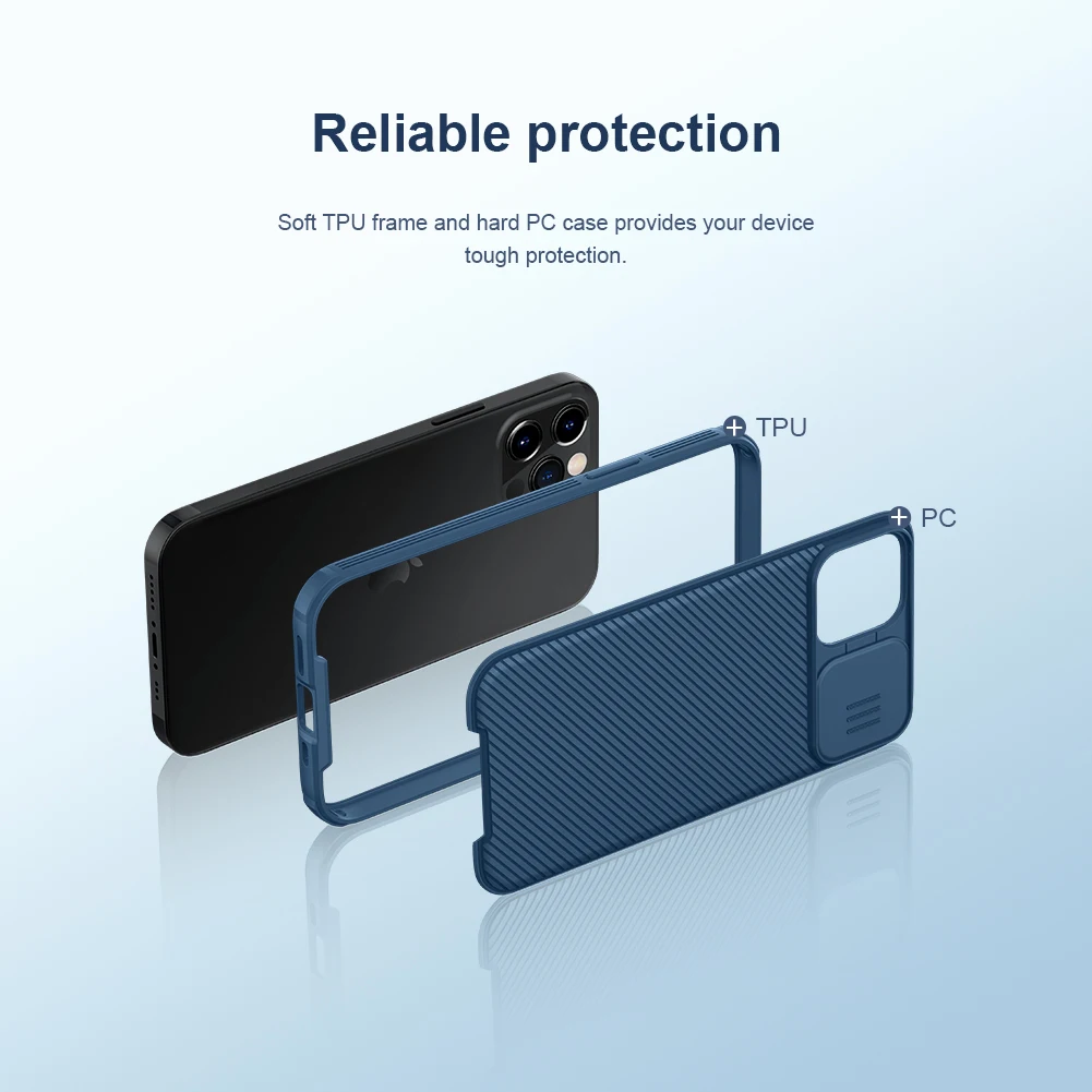 Nillkin For iPhone 12 Pro Max case Magnetic Adapt Magsafe Camshield Protective case Back Cover For iPhone 12 Pro