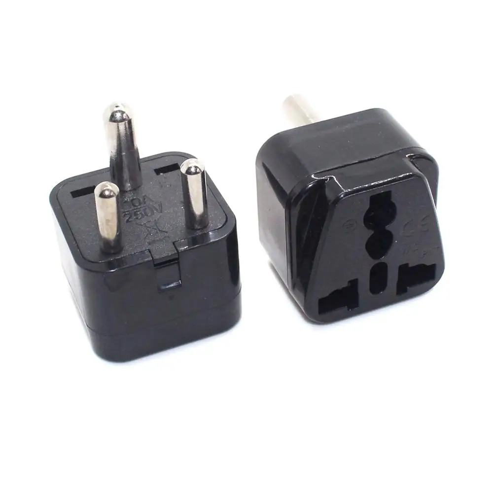 Small South Africa Converter (Type D), AU UK US EU To South Africa/India/Russia/Sri Lanka Travel Plug AC Power Outlet Adapter