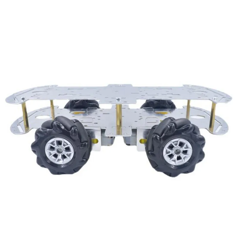 4Pcs Mecanum Wheel Aluminum Alloy Car Chassis with 4Pcs TT Motor for Smart Car Motor Robot Four Wheel Drive DIY TT Motor Arduino