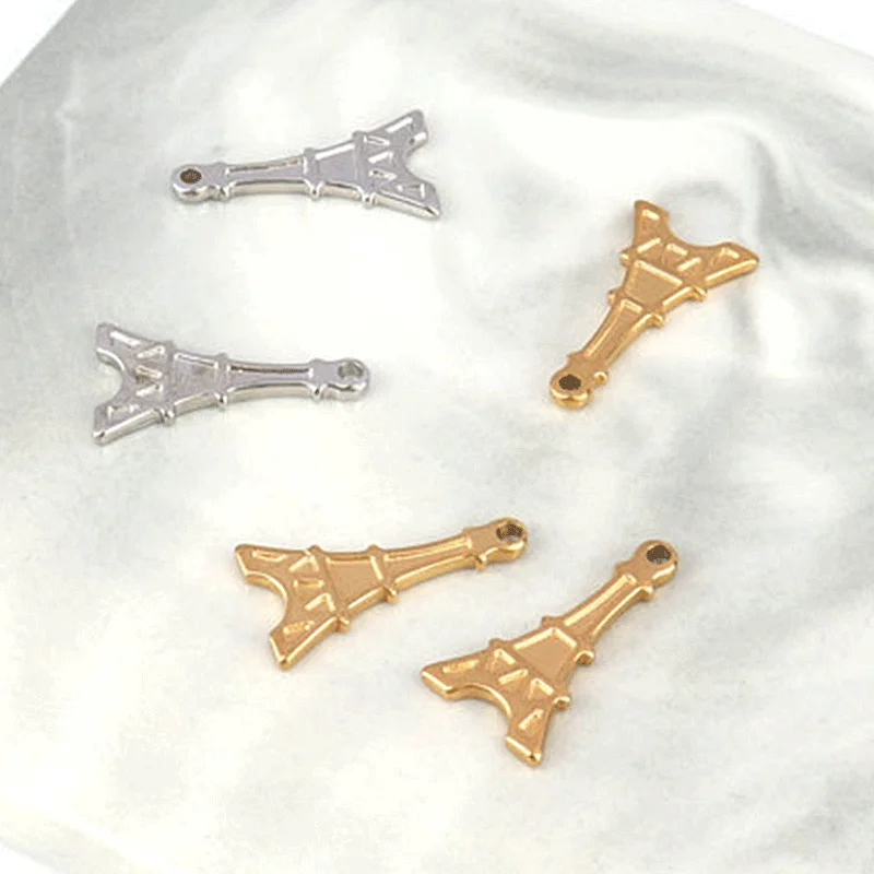 5pcs Stainless Steel Pendants Tower Charms Jewelry Findings DIY Jewelry Accessories Charms Making For Jewelry Earring Necklace