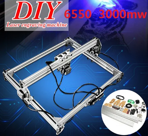 50*65 cm Mini 3000 MW Blau CNC Laser Gravur Maschine 2 Achsen DC 12 V DIY Graveur Desktop Holz Router/Cutter/Drucker + Laser