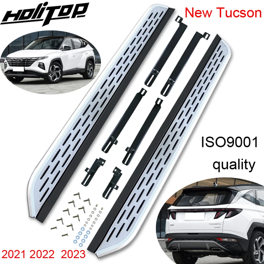 HOT running board foot pedal side step for Hyundai Tucson 2021 2022 2023 2024,metal content 98%, strong & durable, load 250kg