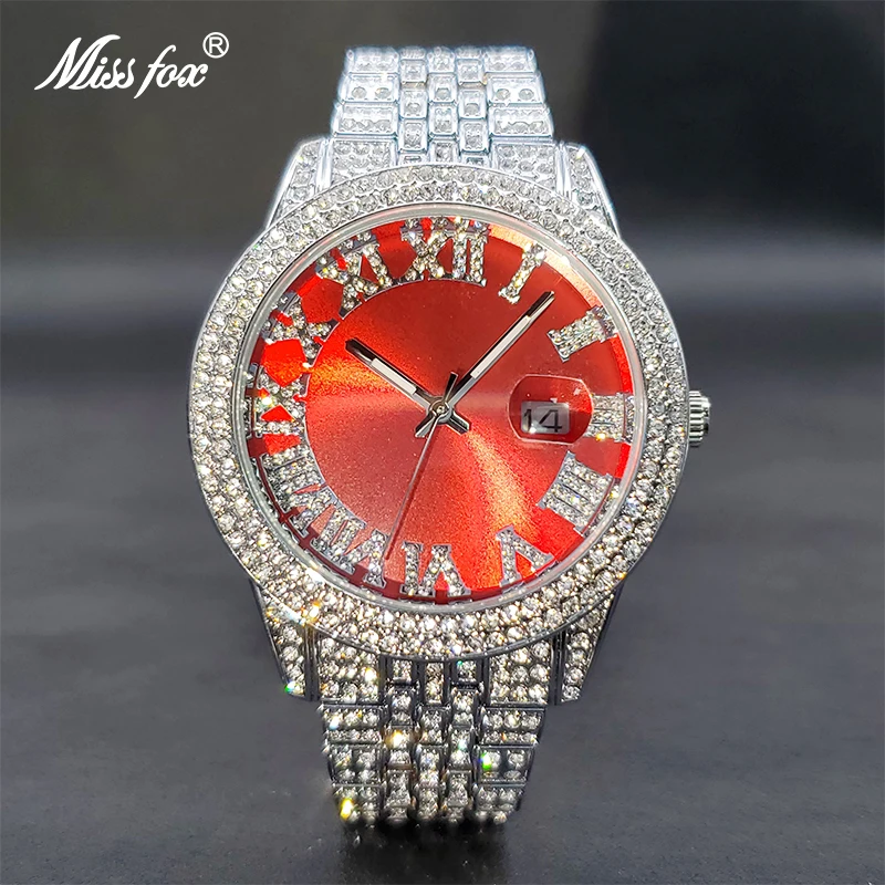 MISSFOX Women Watches With Bling Bling Diamond Luxury Quartz Movement Elegant Female Watch Waterproof Shockproof Xfcs Jewlry