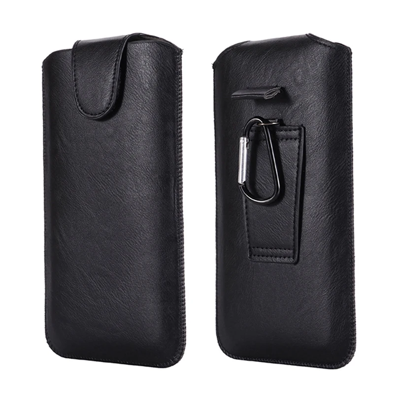 Holster Belt Phone Case 4.7-6.5 Inch Universal For iPhone Samsung Huawei Xiaomi LG Smart Phones Leather Ultra-thin Waist Bag