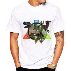 Cool Ark Survival Evolved Print Tshirt Homme Rock Hip Hop T Shirt Summer Men White Short Sleeve Casual T-Shirt Game Gift Tops