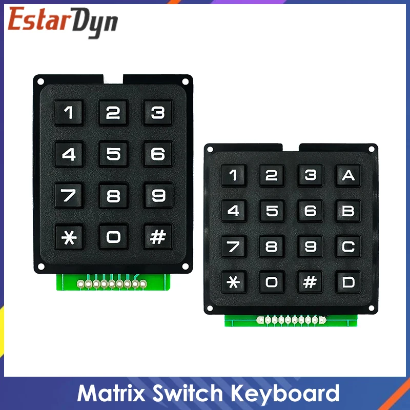 3*4 4*4 Matrix Switch tastiera tastiera Array modulo tasti in plastica ABS 4x4 3x4 12 16 pulsante chiave interruttore a membrana Kit fai da te per