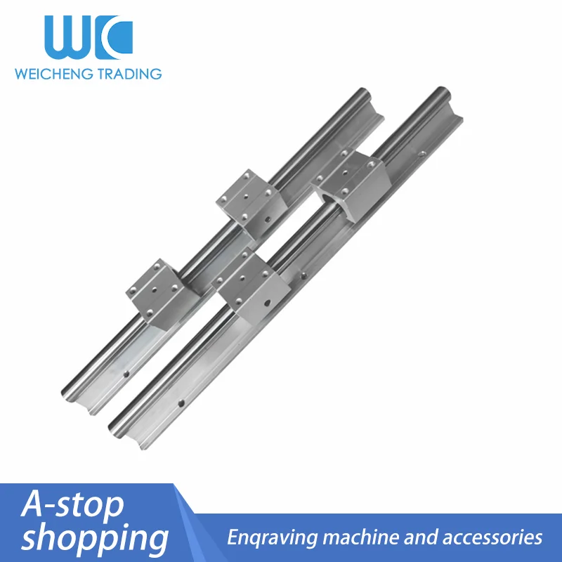 

2pcs SBR25 25mm Width Long 100mm To 1150mm Support Linear Guide Rail+4pcs SBR25UU Linear Bearing Sliding Blocks CNC Router