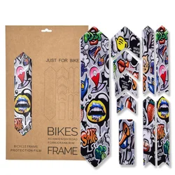 3D Bicycle Stickers Mountain Bike Road Bicycle Scratch-Resistant Protect Frame Removeable Protector Paster Guard Cover