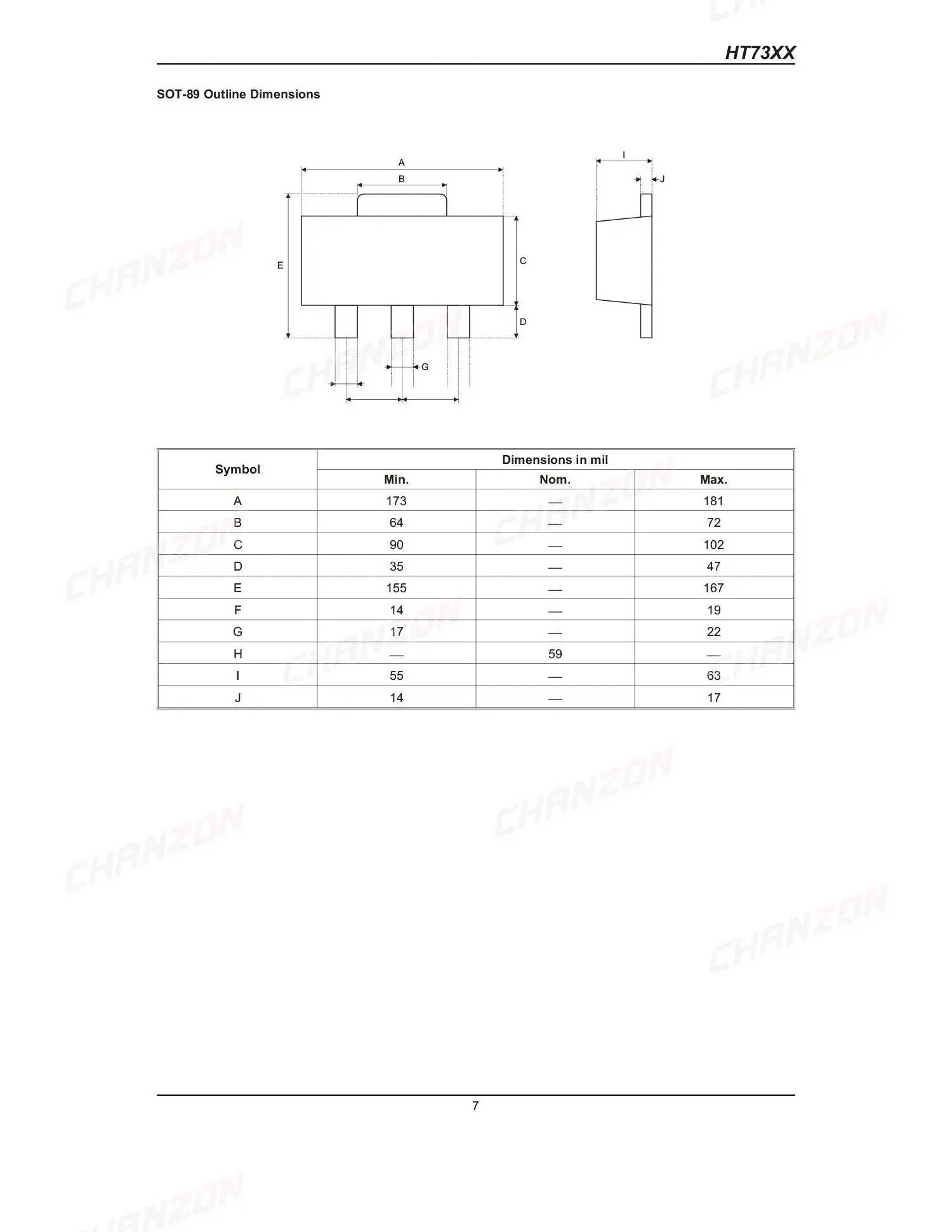 20Pcs HT7333-1 SOT-89 Niedrigen Verbrauch LDO Transistor Bipolar Junction Triode Rohr Fets SMD 250mA 30V HT7333 integrierte Schaltungen – Detail 5