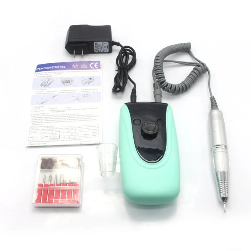 Elektrisches Nagelbohrset mit 30.000 U/min, Nagelpolier-Mikrocomputer, tragbares Aufladen