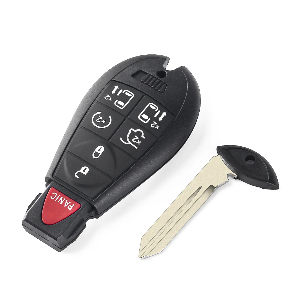 KEYYOU 3/4/5/6/7 BTN Keyless Entry Smart Remote Key Case Entry Fob Key Shell Cover For Chrysler Town Country Dodge Grand Caravan