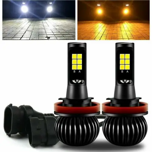 

10 X Dual Colors 3000K Yellow 6000K White Switchback H11 H8 H9 9005 HB3 9006 HB4 H7 H3 880 881 LED Car Fog Light Auto Fog Lamp