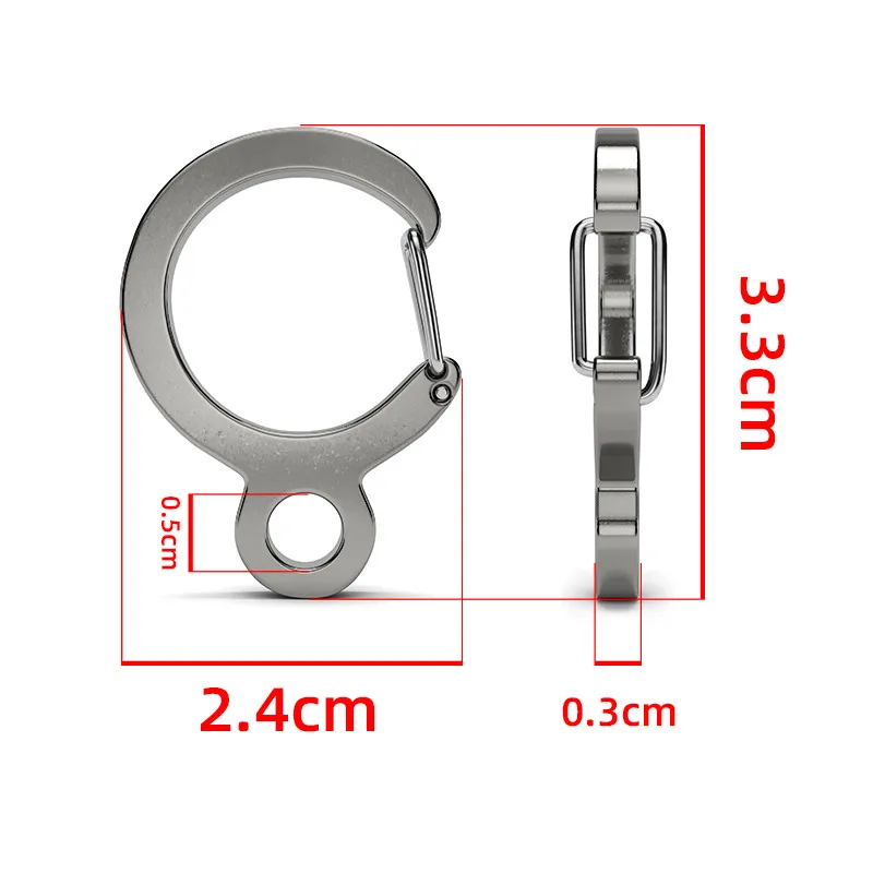 3 PCS 304 Stainless Steel Key Ring Outdoor Hook Backpack Spring Waist Buckle Key Chain Bearing 10kg Easy And Fast to Hang Q41