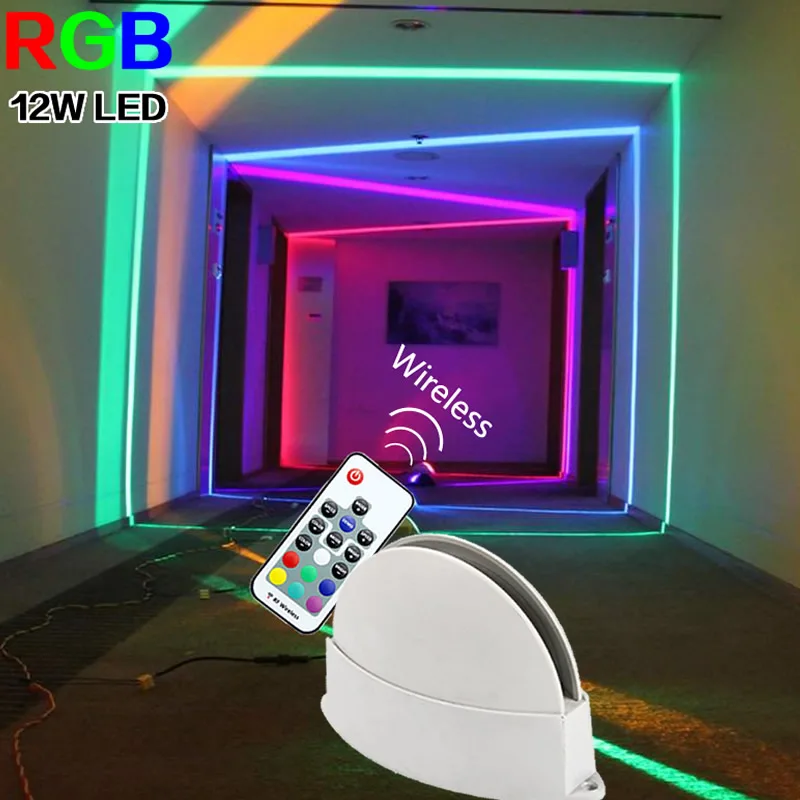 

12W LED wall light windows sill lighting Decorative lights 110V-220V RGB/Warm white/Pink/Green/Blue/Yellow outdoor indoor