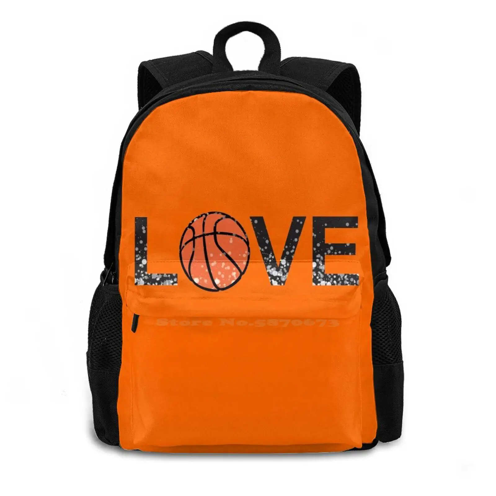 Basketball Love Triko Ball Gift Pattern Design Bagpack School Bags Love Basketball Team Basketballer Slam Ballsport Free Block