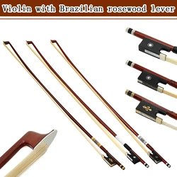 Violin Bow High Quality Material for  Brazilian Red Sandalwood Rod True Horsetail Hair 1/2/3/4/8