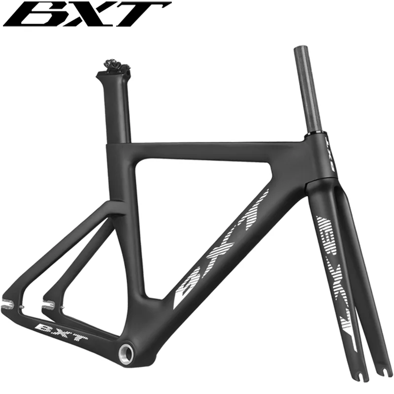 Full Carbon Track Bicycle Frame 700C Carbon Track Bike Frame Set With Fork Seatpost Carbon Fixed Gear Track Racing Bicycle Frame