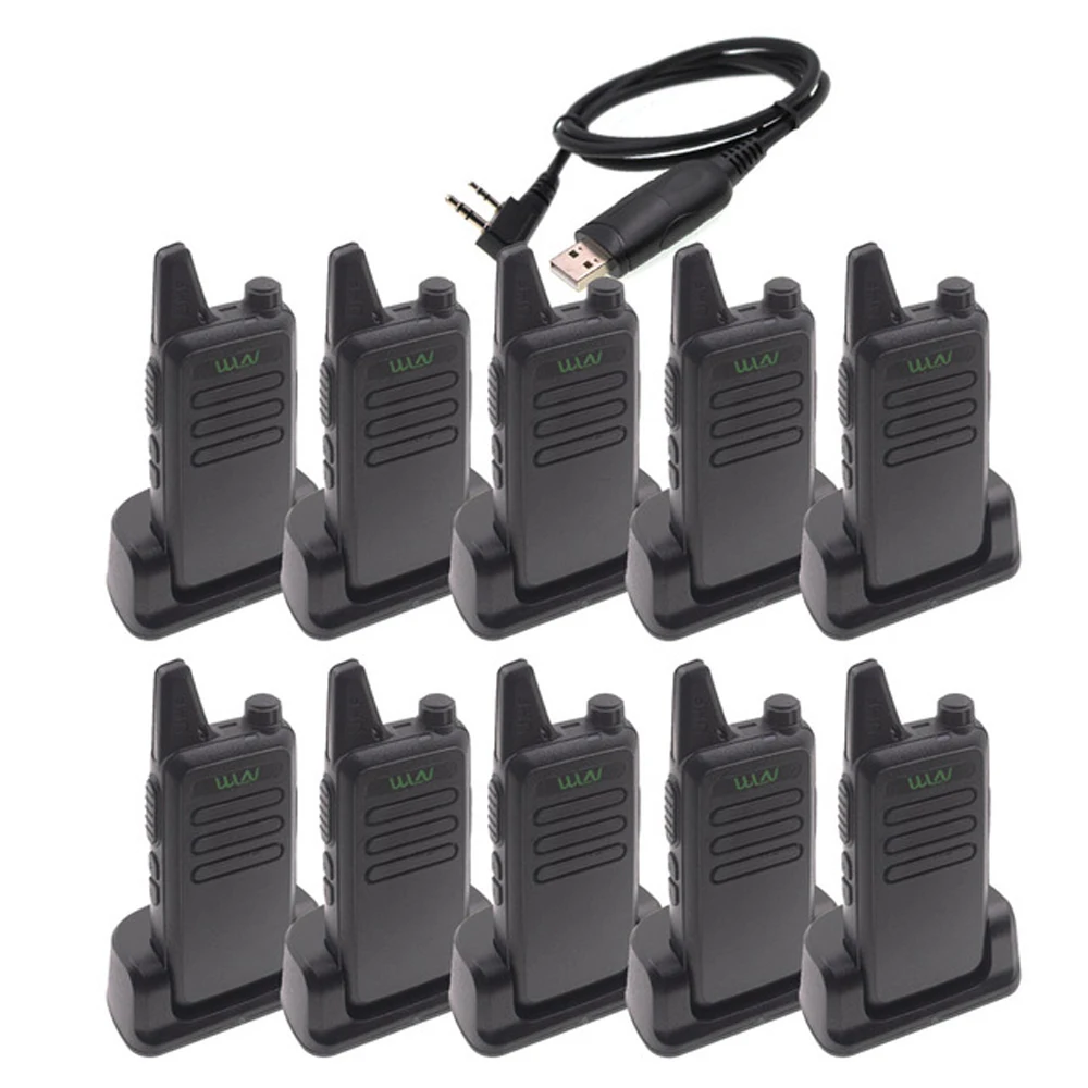 10PCS WLN KD-C1 Mini Radio UHF 400-470MHz Transceiver 5W 16 Channel MINI Two Way Radio