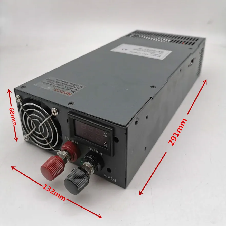 Imagem -06 - Fonte de Alimentação Industrial Chux com Display Led Potência Smps 012v 15v 24v 36v 48v 60v 72v 80v 90v 100v ca cc 1000w 1200w 1500w