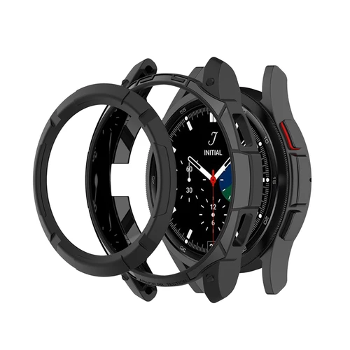 Funda de silicona suave para Samsung Galaxy Watch 4 Classic, 42mm, 46mm, funda protectora envolvente, marcos de carcasa