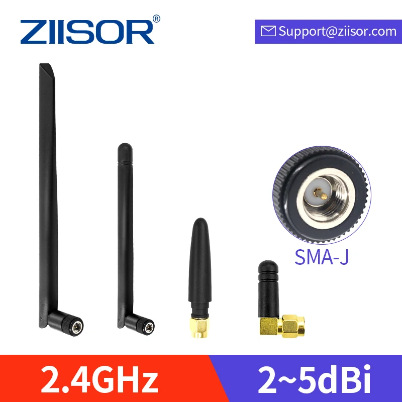 

ZIISOR 2pcs 2.4GHz Router Antenna Wifi 2 4 GHz Omni Modem Antenna SMA Male for DTU Module Repeater Aerial