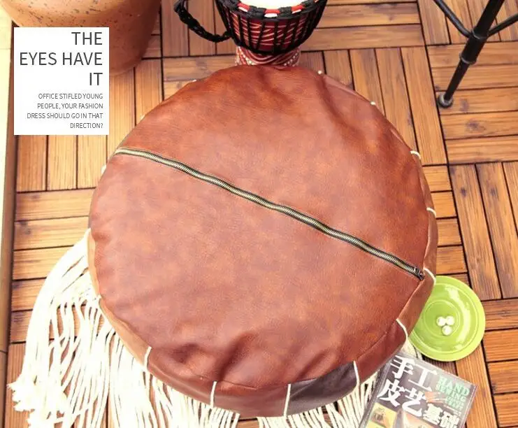 Pouf marocchino fatto a mano soggiorno Decor-poggiapiedi ailock e Pouf Pouf rotondo e grande-regali di nozze per la casa farciti