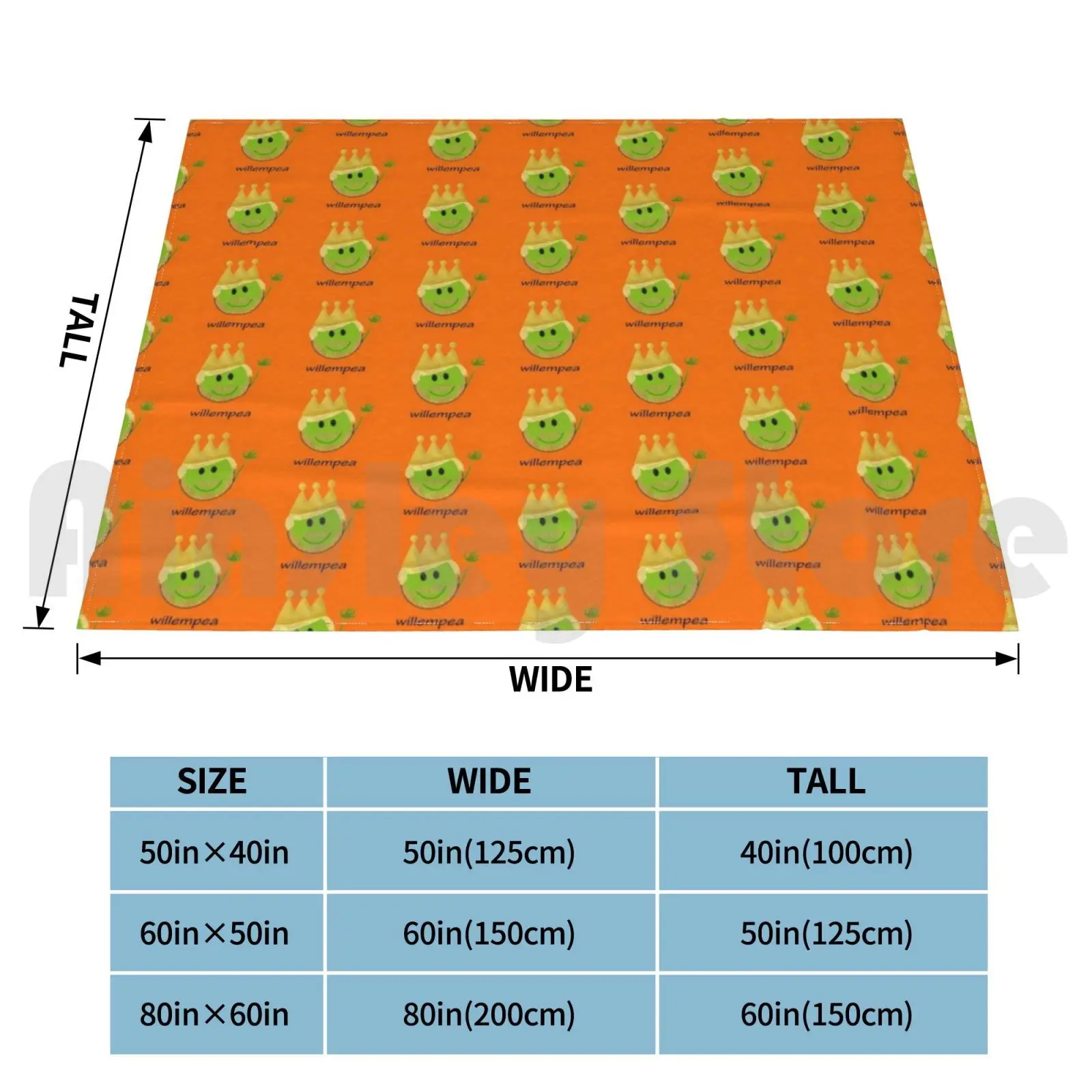 Willempea , Bearded Version Blanket Super Soft Warm Light Thin Willempie Willem Alexander Koningsdag Oranje Boven