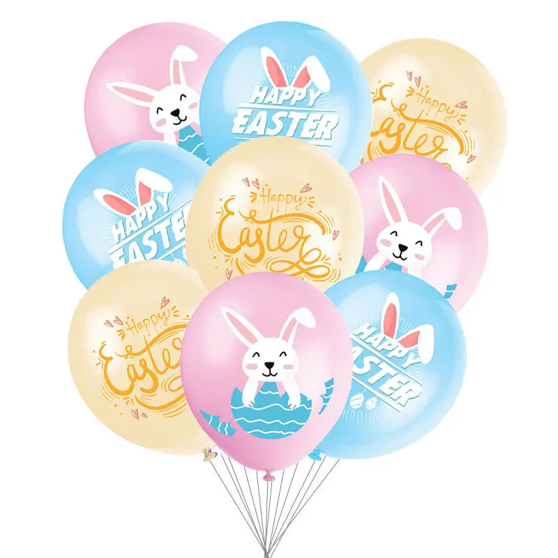 31 Stuks Easter Bunny Ballonnen Pasen Party Decoraties Diy Latex Ballonnen Cake Topper Paasei Konijn Kids Gift Home Decor