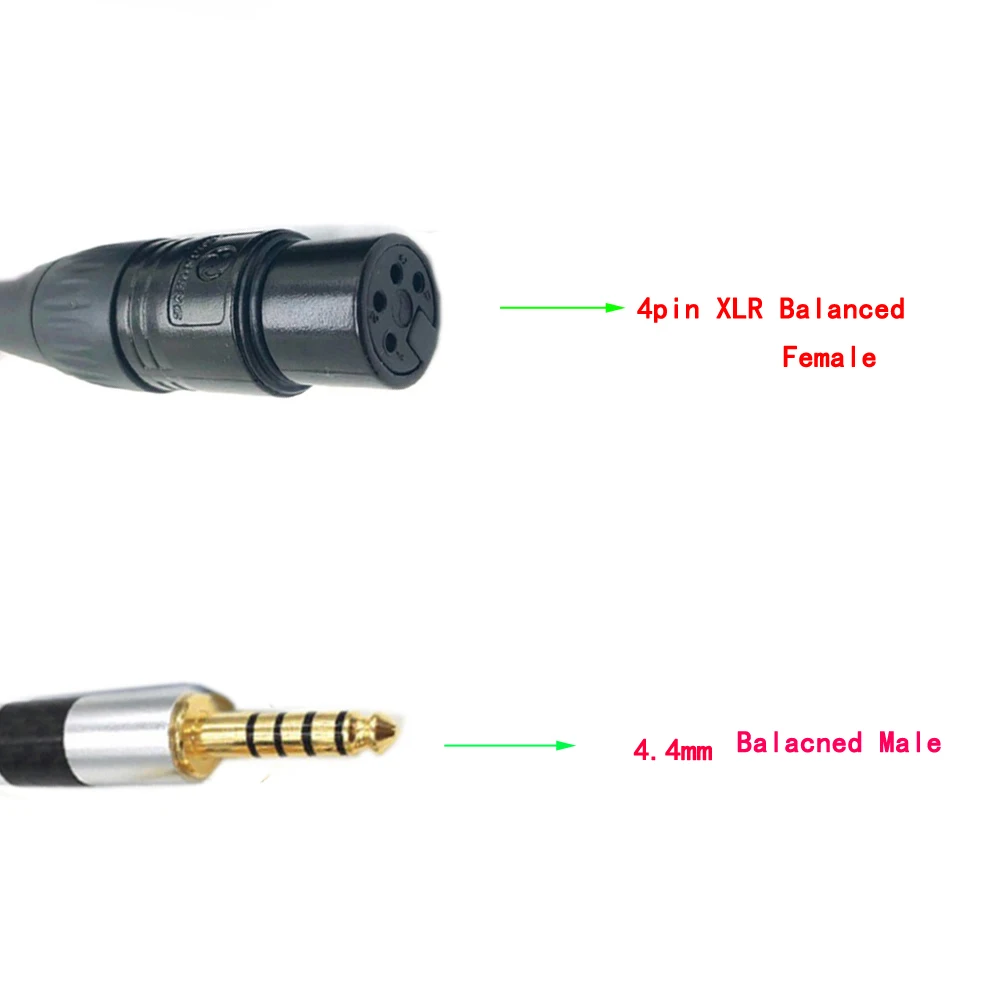

HIFI Single Crystal Copper 4.4mm Balanced Male to 4pin XLR Balanced Female Audio Adapter Cable 4.4mm to XLR Balance