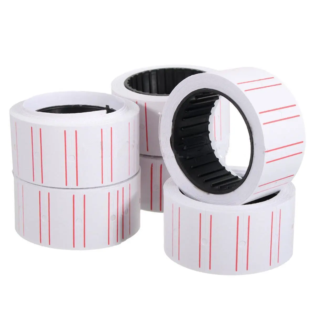 10PCS Adhesive Price Labels Paper Tag Price Label Sticker Single Row For Price Gun Labeller Suitable For Grocery 21mmX12mm