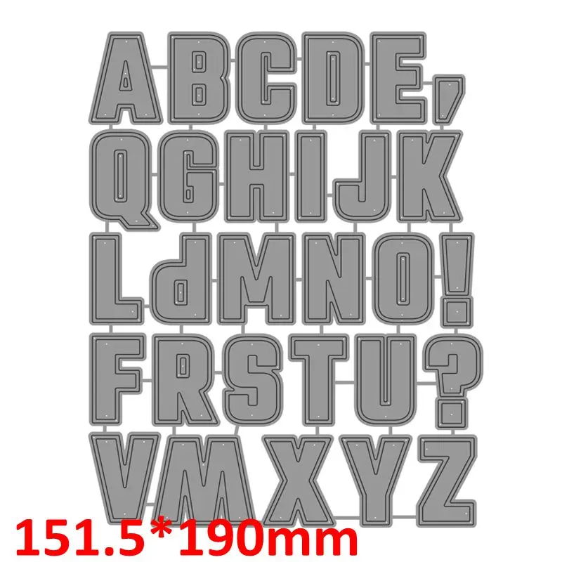 29pcs/set Metal Cutting Dies Stencil Words Letters Punctuation DIY Scrapbooking Craft Paper Cards Making Template 2020 New