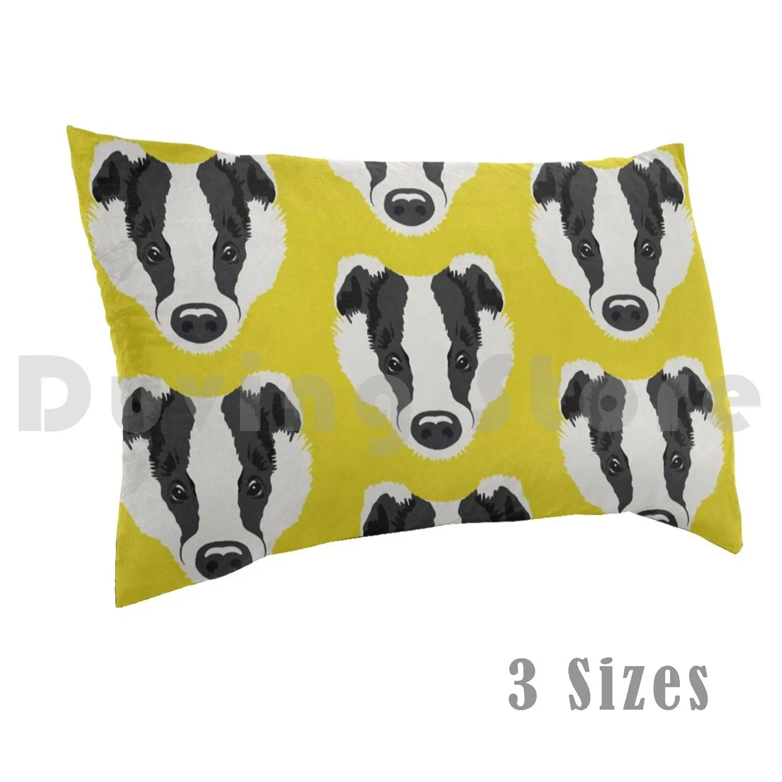 Badger Face Pillow Case Printed 50x75 Badger Europe Zookeeper Face Geocreate Portrait Simple Wild Animal