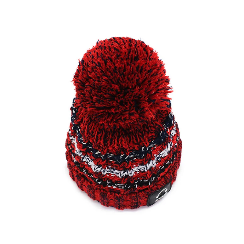 Winter Hats for Woman Thicker Beanies Knitted Cap Girls Autumn Beanie Chenille Ball Hats Fleece-lined Warmer Bonnet Casual Cap