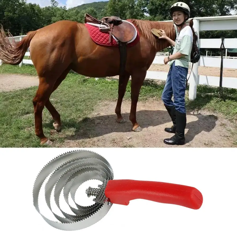 Peine de pelo de caballo Universal para eliminar barro desgastado, peine de Curry de caballo, acero inoxidable, ganado, ovejas, raspador de sudor para uso Personal