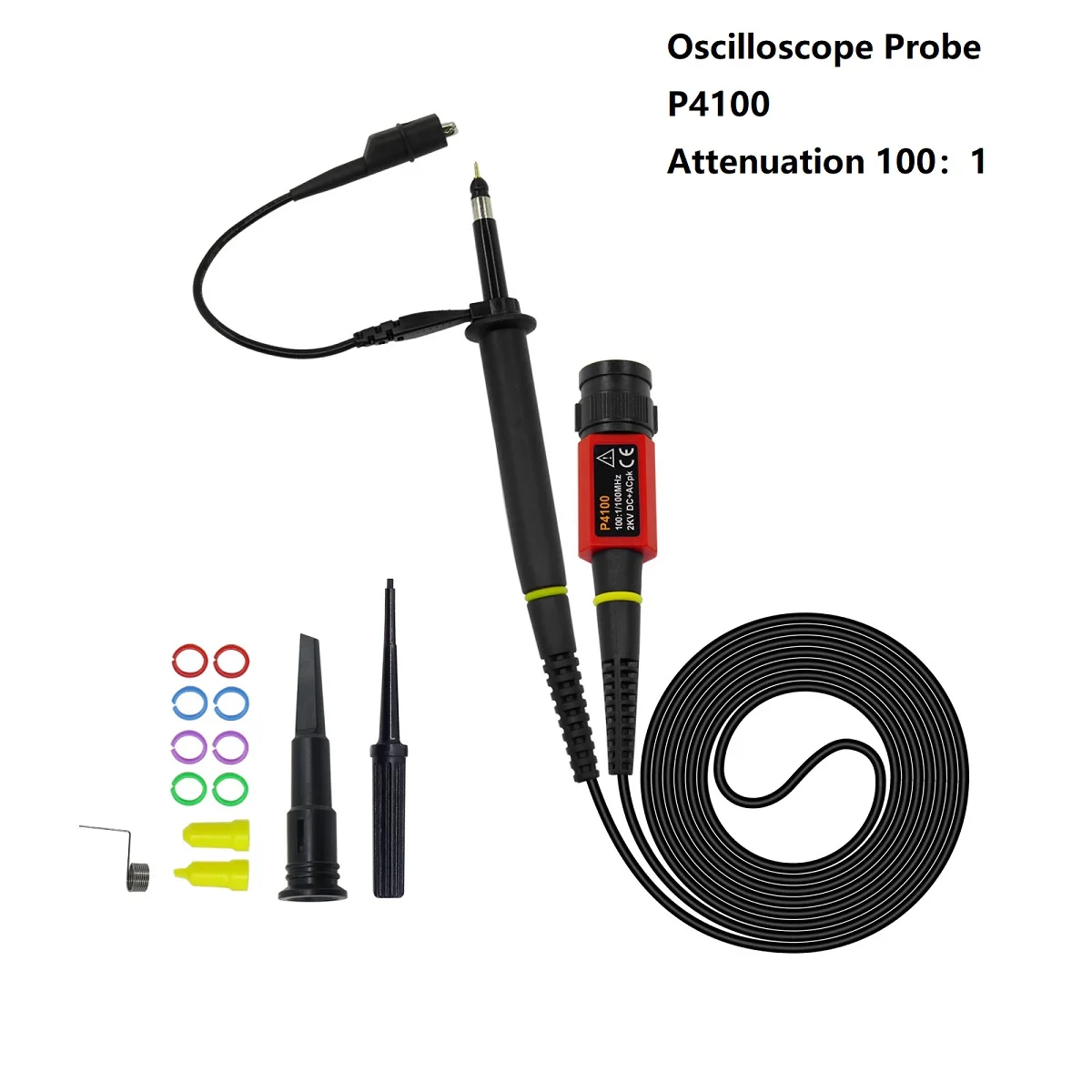 LOTO scope probe (X100), high voltage probe for oscilloscope, attenuation X100, highest voltage is 500V