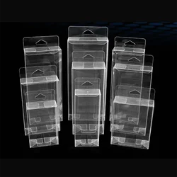 Transparent PVC Gift Box With Hook Clear Plastic Box for Mobile Phone Case Cosmetics Packaging Plastic Storage Box 50pcs/lot