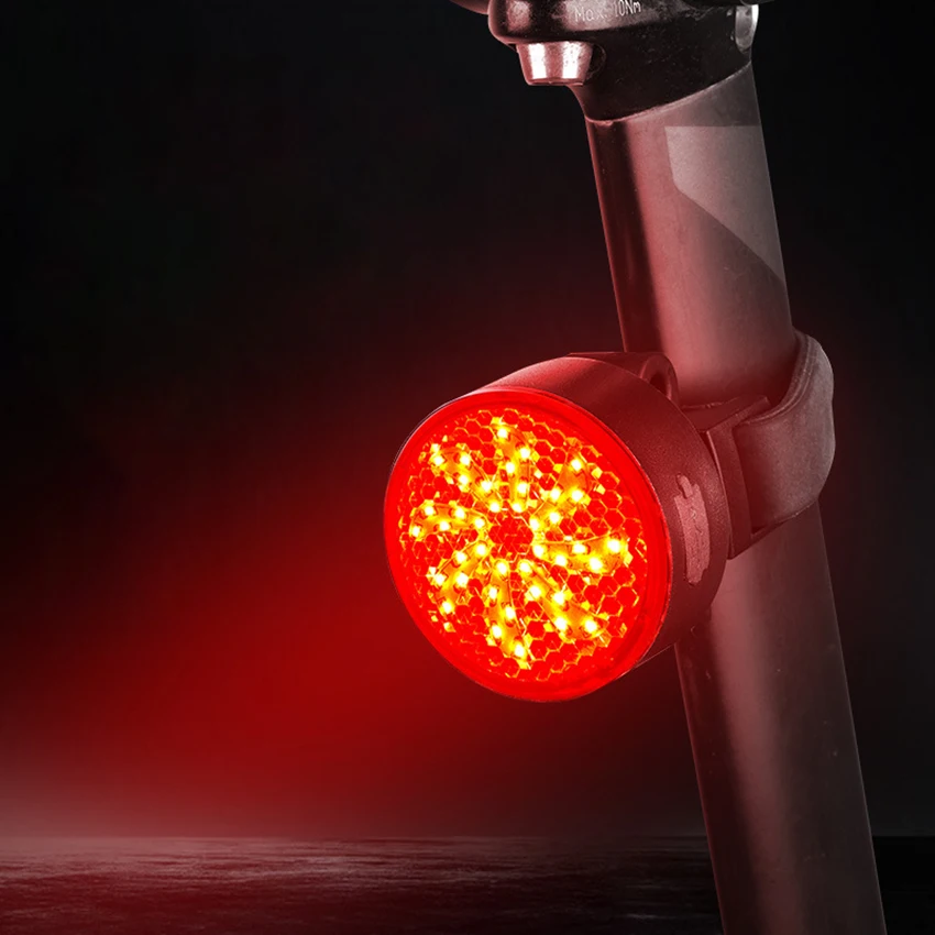 Fanale posteriore ricaricabile a LED per bici USB, torcia di sicurezza per ciclismo posteriore per bicicletta luminosa, batteria al litio da 500mah, rosso, cambio colore