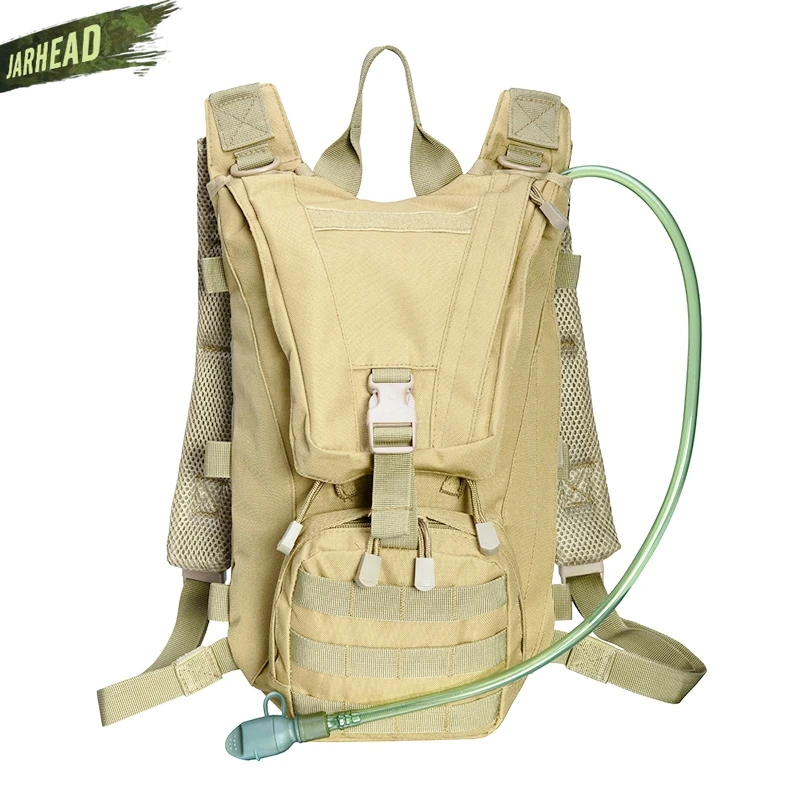 Bolsa de agua de camuflaje militar, mochila de hidratación para deportes, Camel táctico, acampada, bicicleta, 2,5l/3L