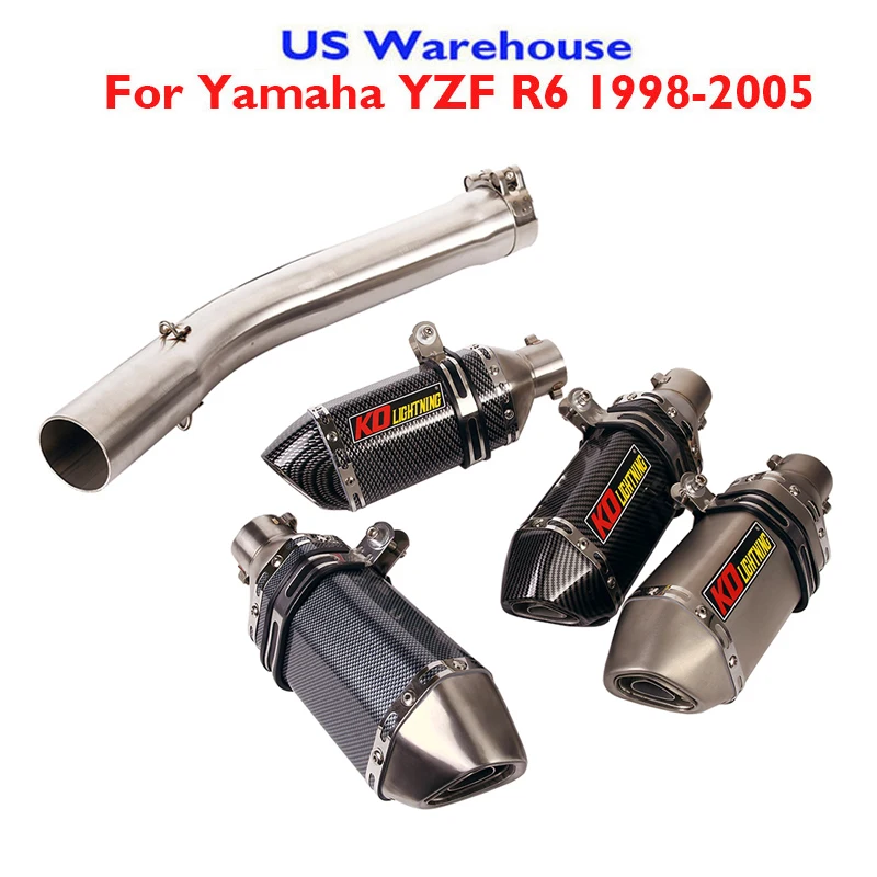 

Motorcycle Exhaust Muffler Silencer Baffle Connector Section System for Yamaha YZF R6 1998-2005