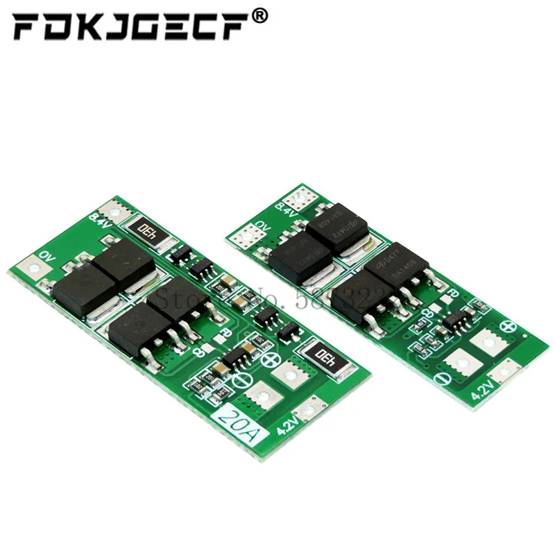 2S 20A 7.4V 8.4V 18650 Lithium battery protection board/BMS board standard/balance