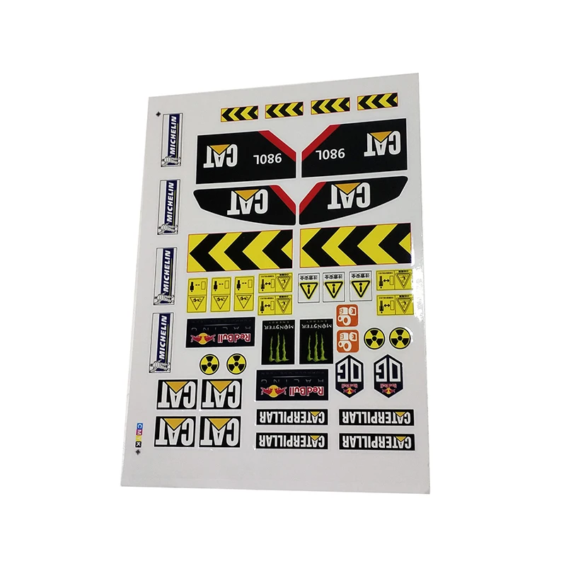 Sticker 1/14 Excavator Model Sticker Loader Excavator Construction Vehicle Model Decorative Sticker