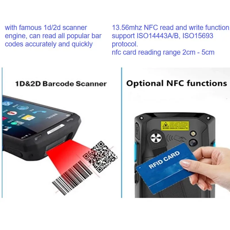 Imagem -03 - Android 9.0 Pda Leitor de Código de Barras 1d 2d qr Honeywell Ip66 Wifi 4g Teclado Bluetooth Nfc Handheld Pda Terminal Dados