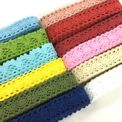 2Y 1cm1.5cm2.5cm 6cm Crocheted Webbing Cotton Lace Floral Ribbon for Handmade Sewing Christmas Easter Wedding Deco Gift Packing