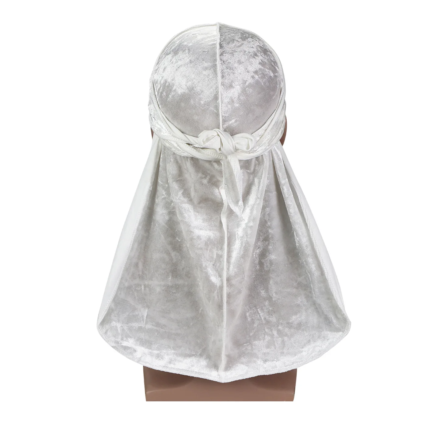 Unisex Diamond Velvet Durag Bandana für Männer Long Tail Headwrap Wave Cap Stretch Herren Doo Rag Turban Hut Hip-Hop Kopfbedeckung Caps – Detail 11