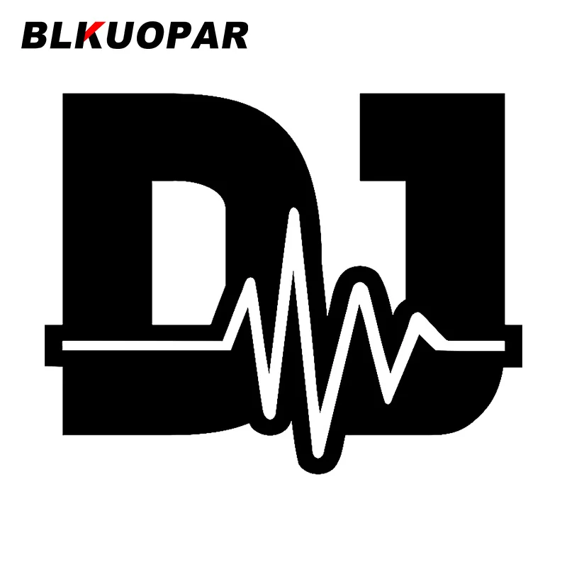 BLKUOPAR for DJ Frequency Pulse Car Sticker Creative Scratch-Proof Decal Waterproof Bumper Refrigerator Surfboard Vinyl Car Wrap