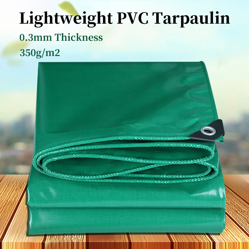 

0.3mm Light Rainproof Cloth PVC Coated Tarpaulin Outdoor Awning Garden Plant Shed Boat Truck Canopys Camping Tent Shading Sails