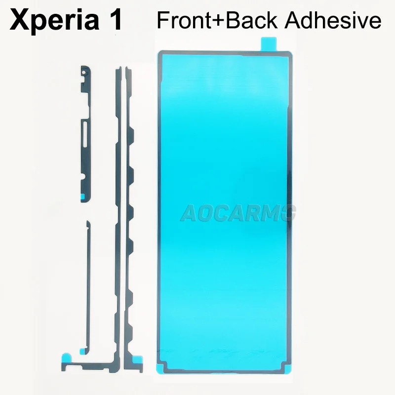 Aocarmo For SONY Xperia 1 / XZ4  J9110 X1 Full Set Front LCD Adhesive Rear Back Cover Sticker Battery Mic Earpiece Tape Glue