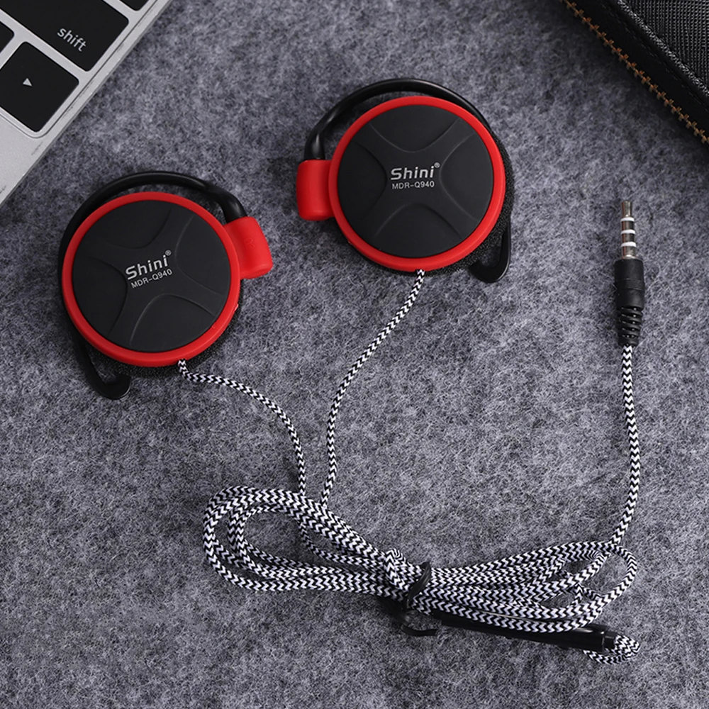 3.5mm Headset Stereo MP3 Mp4 Mobile Phone Notebook Computer Sports Ear Hanging Earplugs Hook Universal Heavy Bass Q940 Earphone