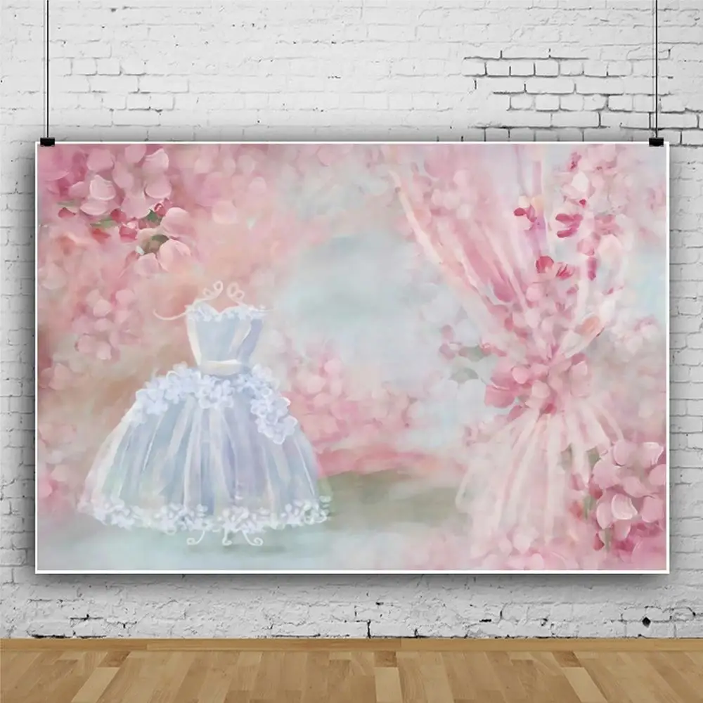 Yeele Dreamlike-فستان زفاف من الزهور ، خلفية للتصوير الفوتوغرافي ، خلفية للتصوير الفوتوغرافي لاستوديو الصور